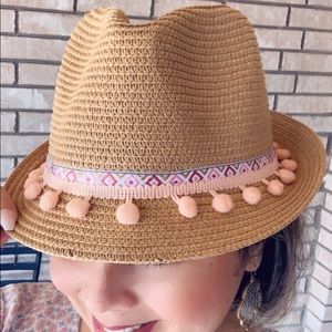 🌻Tan/Peach Fedora Hat✨